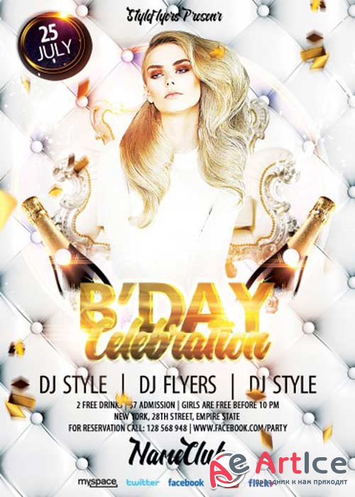 BDAY Celebration V1 PSD Flyer Template