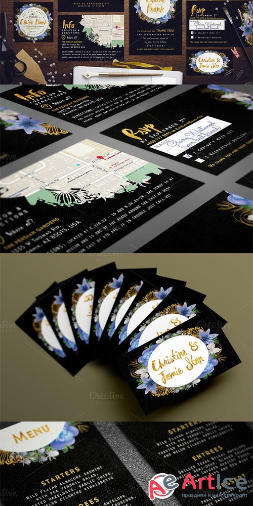 Wedding Suite VIII - Golden Foil EDT - Creativemarket 682100