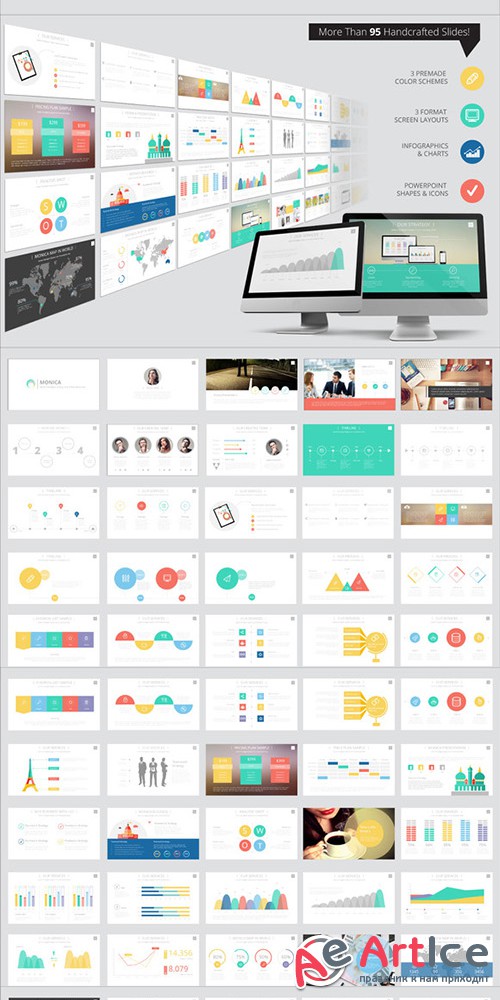 Monica Presentation Template - Creativemarket 122036