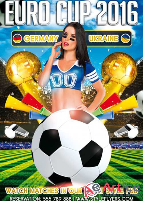 Euro Cup 2016 V2 PSD Flyer Template