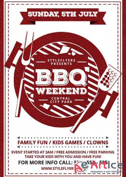 BBQ weekend V3 PSD Flyer Template