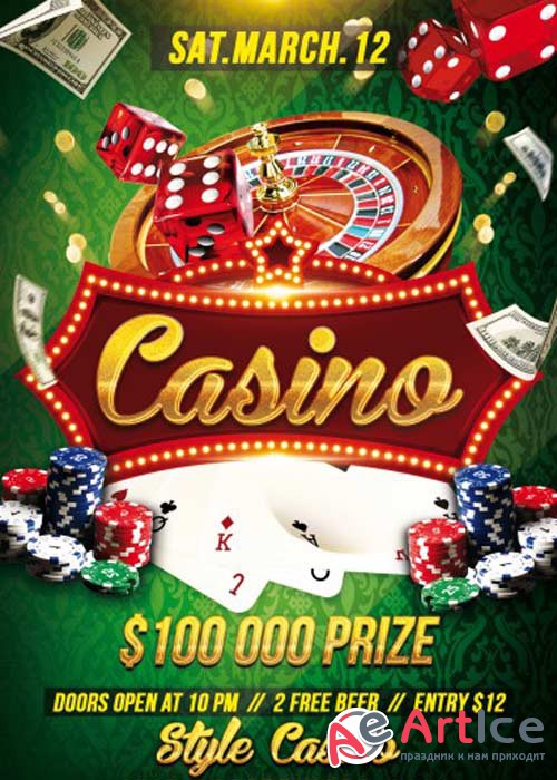 Casino V5 PSD Flyer Template