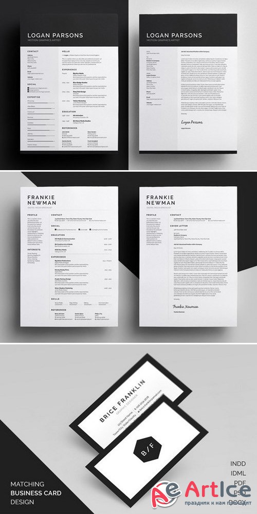 Resume/CV - Threebie Bundle 3 - Creativemarket 433187