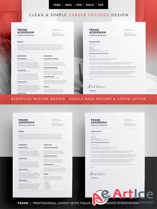 Essential Resume - Frank - Creativemarket 584593