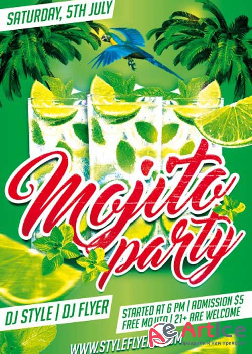 Mojito Party V2 PSD Flyer Template