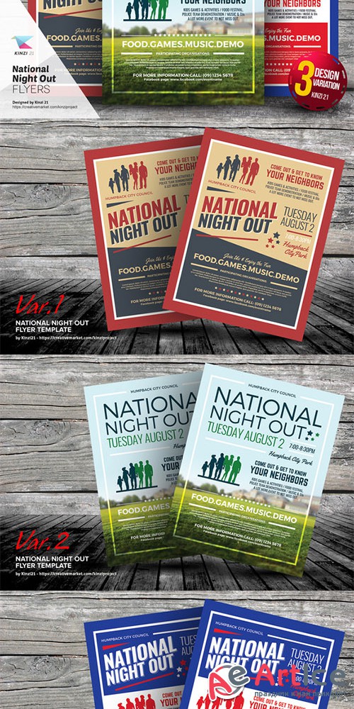 National Night Out Flyer Templates - Creativemarket 654888