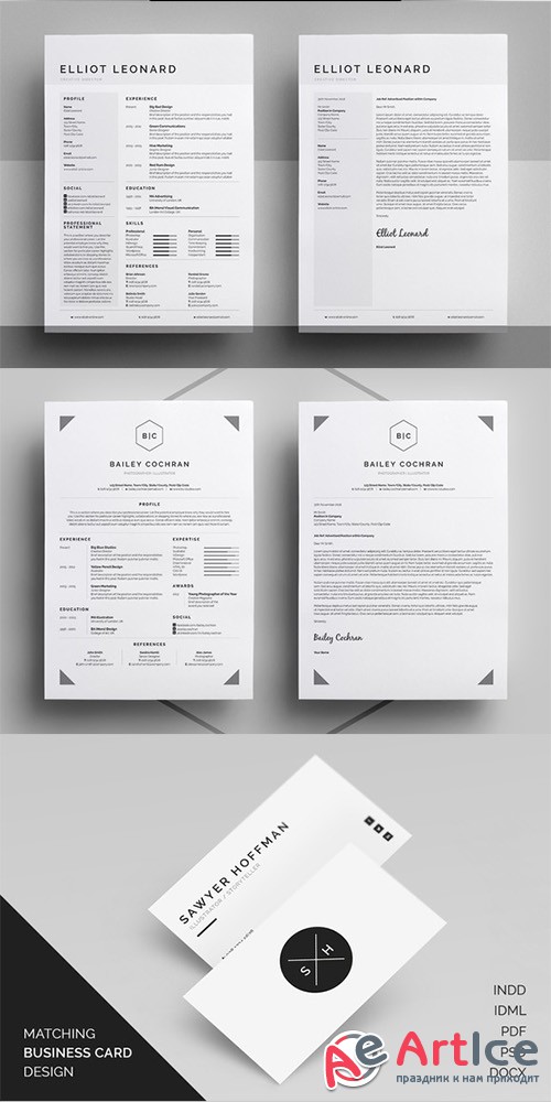 Resume/CV - Threebie Bundle 4 - Creativemarket 433189