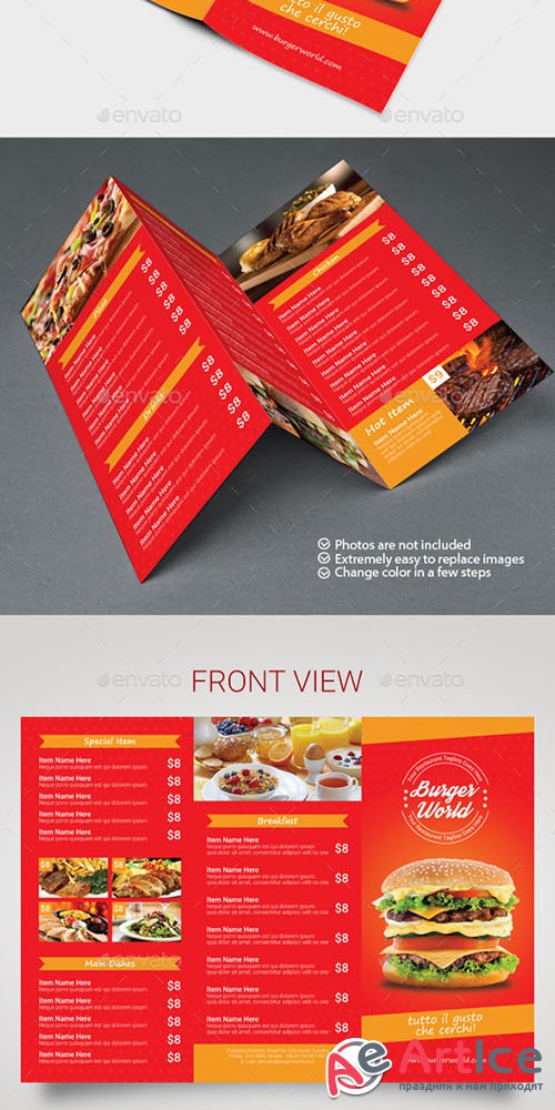 GraphicRiver - Big Burger Trifold Menu 10843686