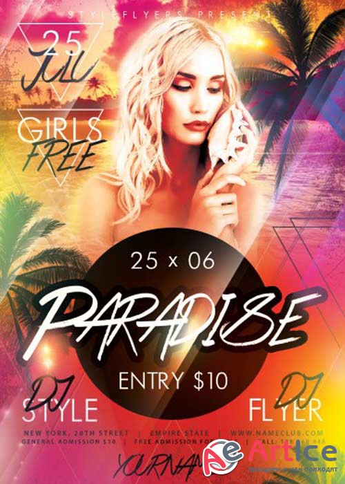 Paradise V1 PSD Flyer Template