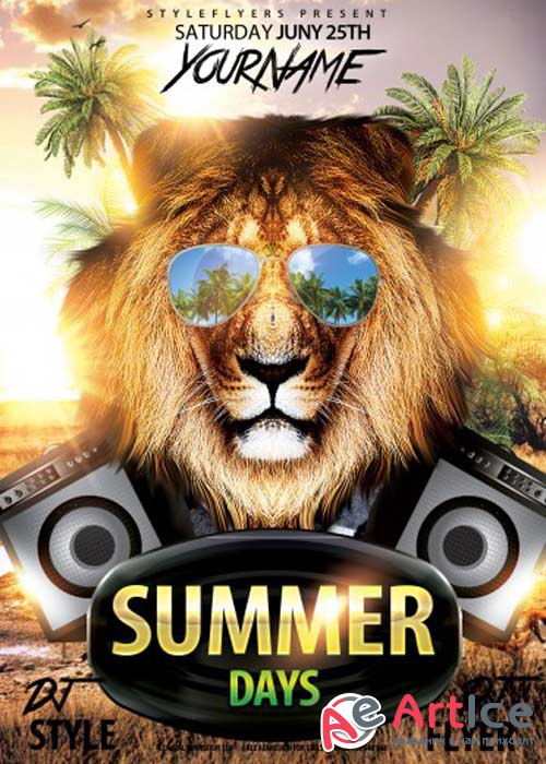 Summer Days V4 PSD Flyer Template