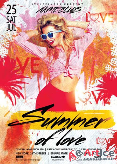 Summer Of Love V1 PSD Flyer Template