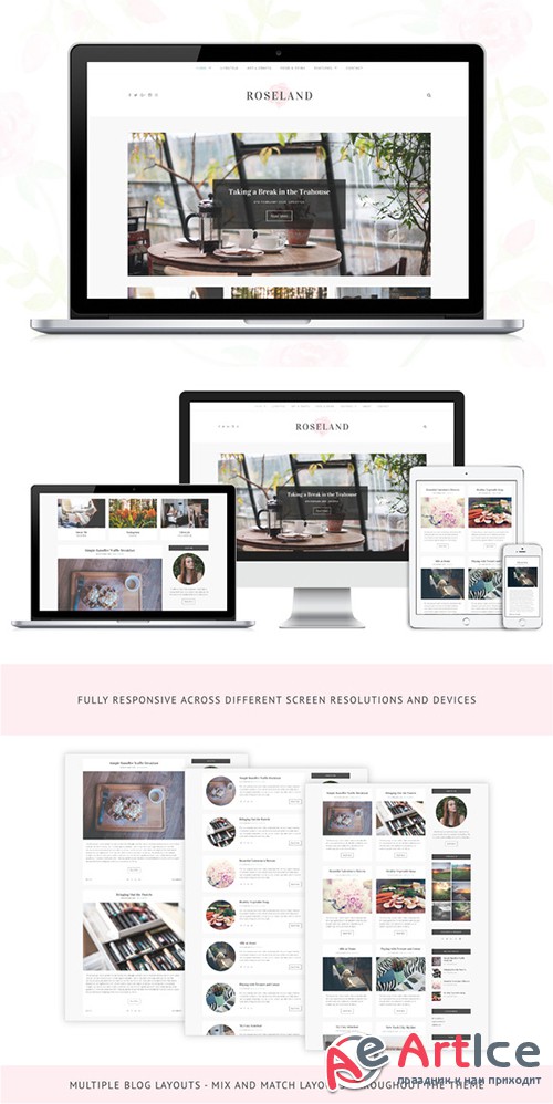 Roseland v1.0.1 - A Beautiful WP Blog - Creativemarket 528119