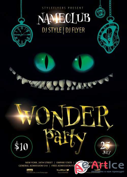 Wonder Party V1 PSD Flyer Template