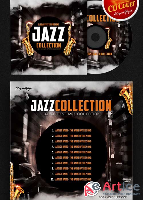 Jazz CD Cover PSD Template