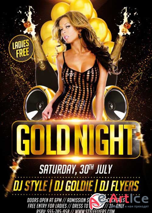 Gold Night V8 PSD Flyer Template