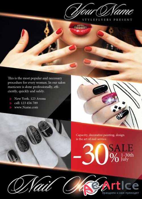 Nail Salon V1 PSD Flyer Template