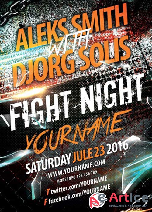 Fight Night V5 PSD Flyer Template