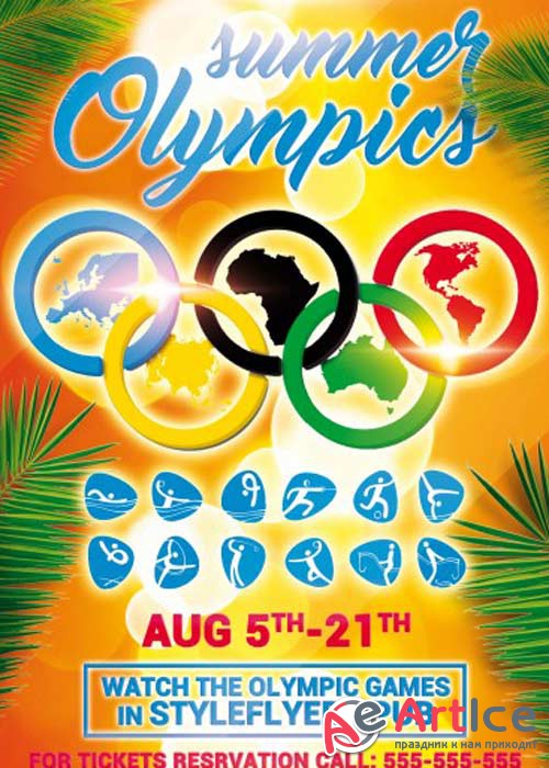 Summer Olympics PSD Flyer Template