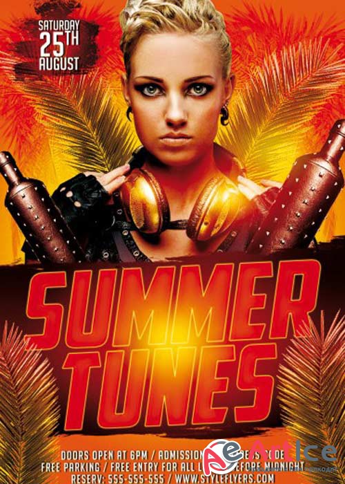 Summer Tunes V1 PSD Flyer Template