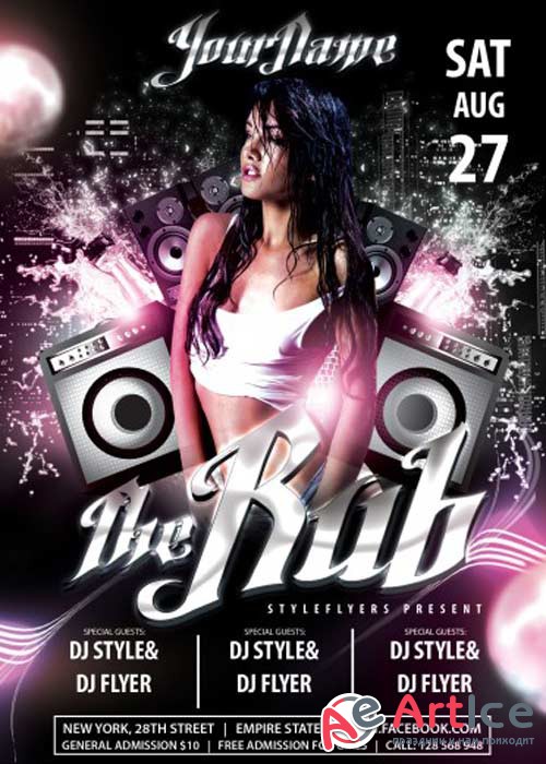 The Rub V1 PSD Flyer Template