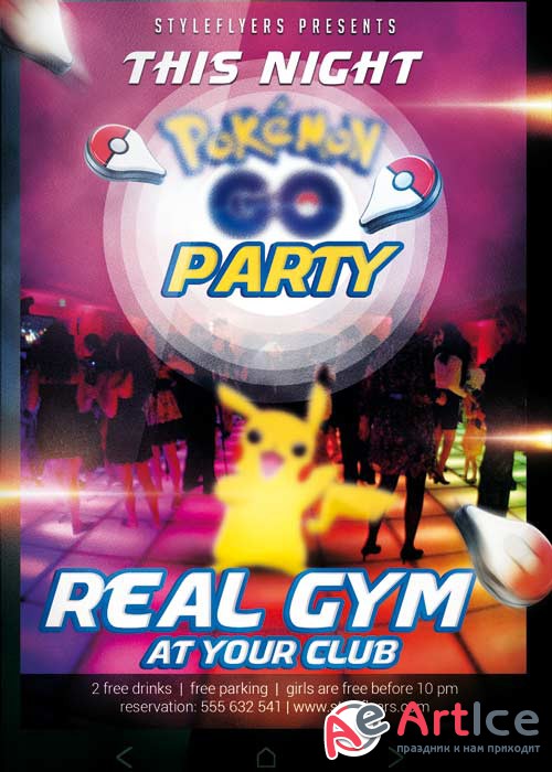 Pokemon Go Party Flyer