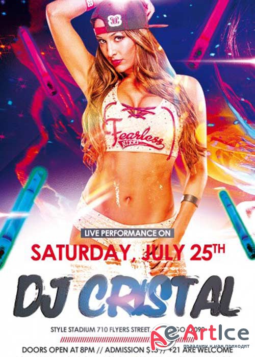 Dj Cristal V1 PSD Flyer Template