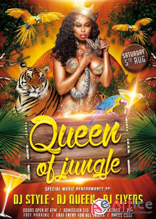 Queen of Jungle PSD Flyer Template