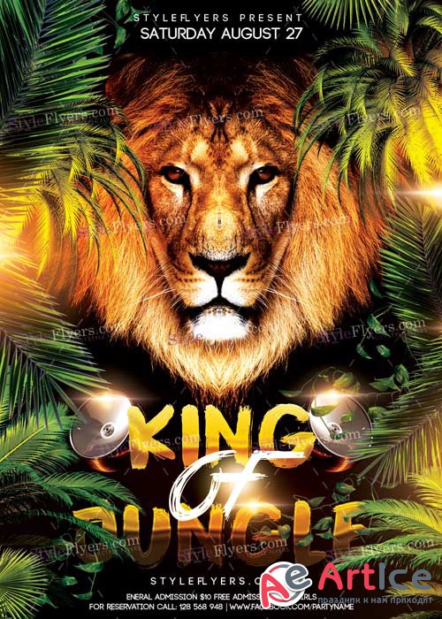 King Of Jungle V3 PSD Flyer Template