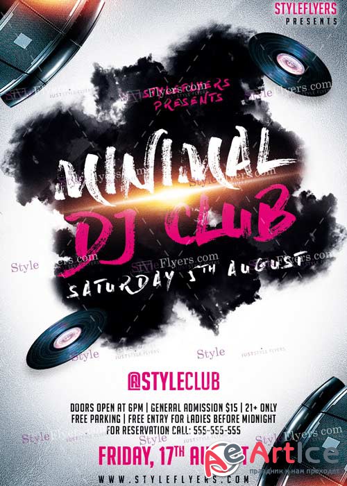 DJ Minimal V2 PSD Flyer Template