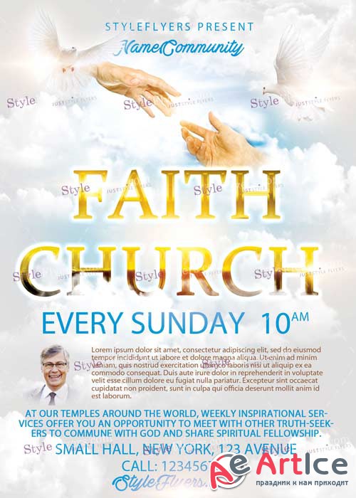 Faith Church V6 PSD Flyer Template