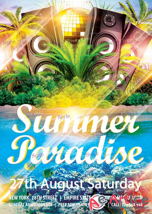 Summer Paradise V1 PSD Flyer Template