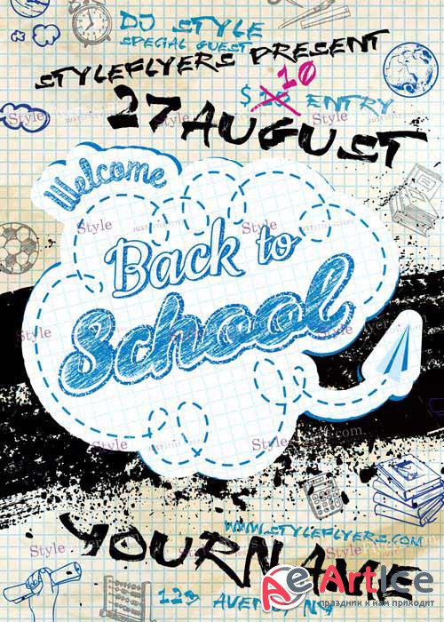 Back To School Flyer V8 PSD Flyer Template