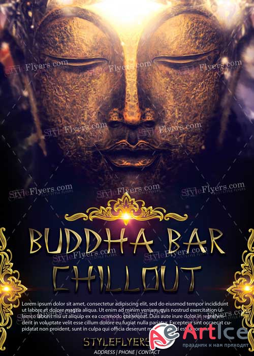 Buddha Bar Chillout V1 PSD Flyer Template