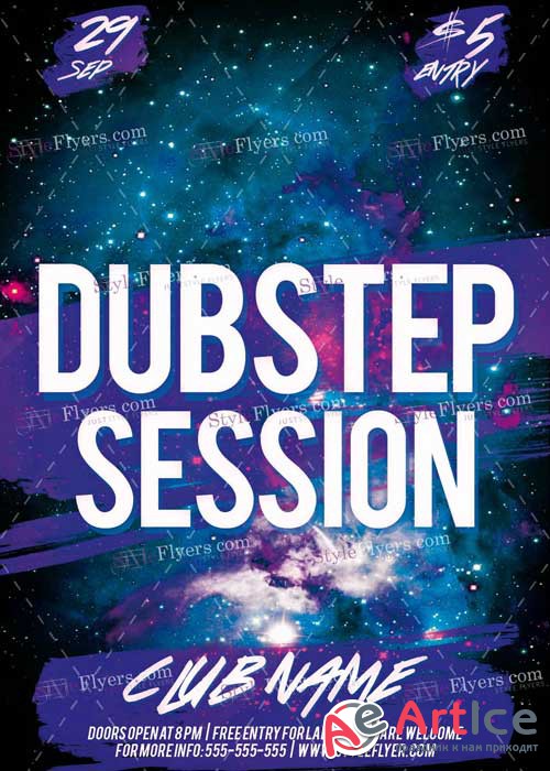 Dubstep Session V3 PSD Flyer Template