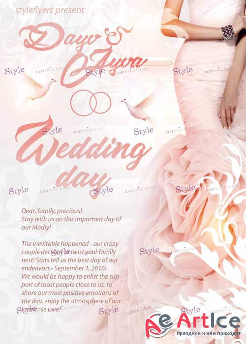 Wedding Day PSD Flyer Template