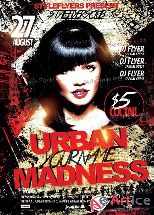 Urban Madness PSD Flyer Template