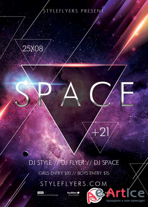 Minimal Space V9 PSD Flyer Template