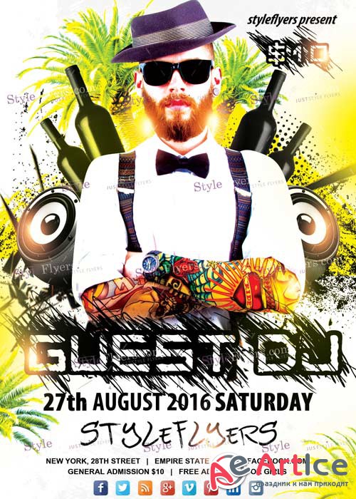 Guest Dj V5 PSD Flyer Template