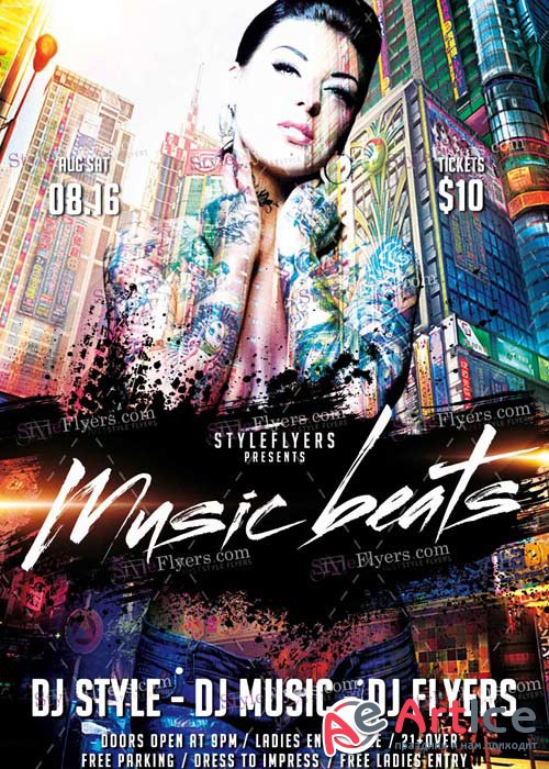 Music Beats V1 PSD Flyer Template