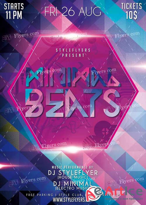 The Minimal Beat PSD V10 Flyer Template