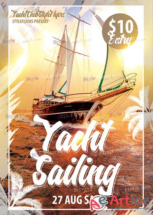 Yacht Sailing PSD V10 Flyer Template