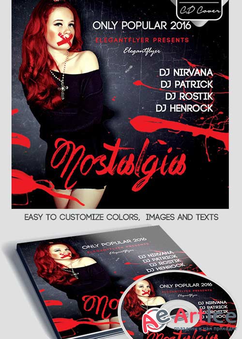 Nostalgia CD Cover PSD Template