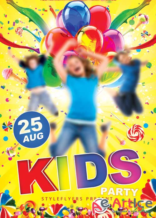 Kids Party V2 PSD Flyer Template