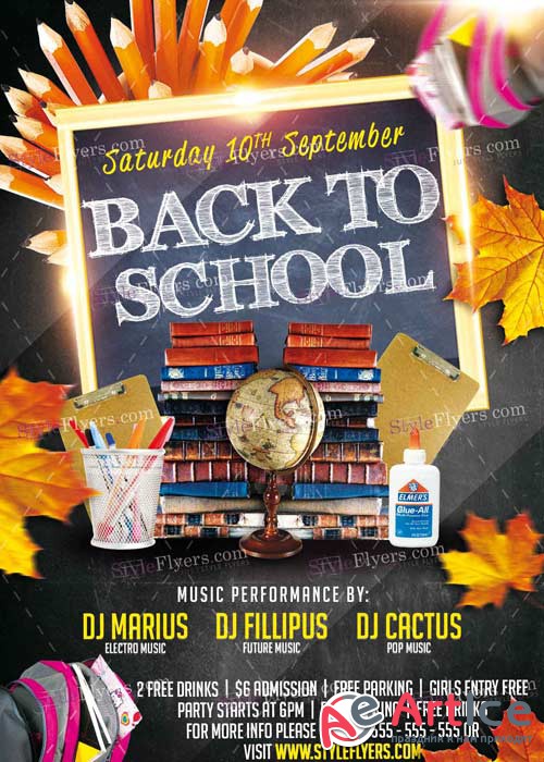 Back To School V11 PSD Flyer Template