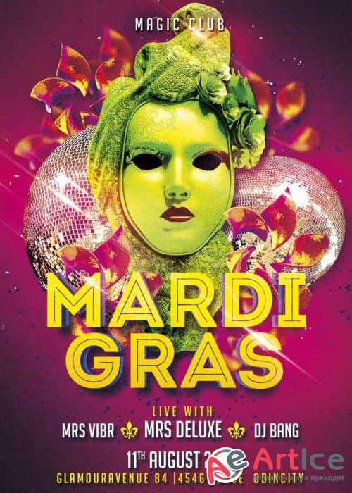 Mardi Gras V9 Flyer Template