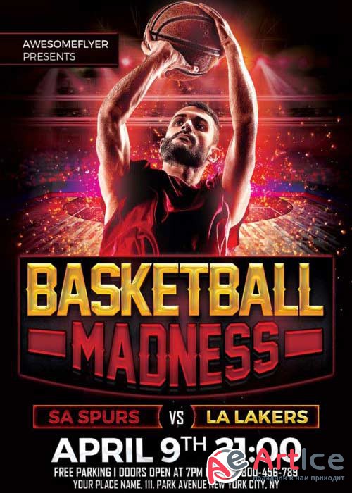 Basketball Madness V3 Flyer Template