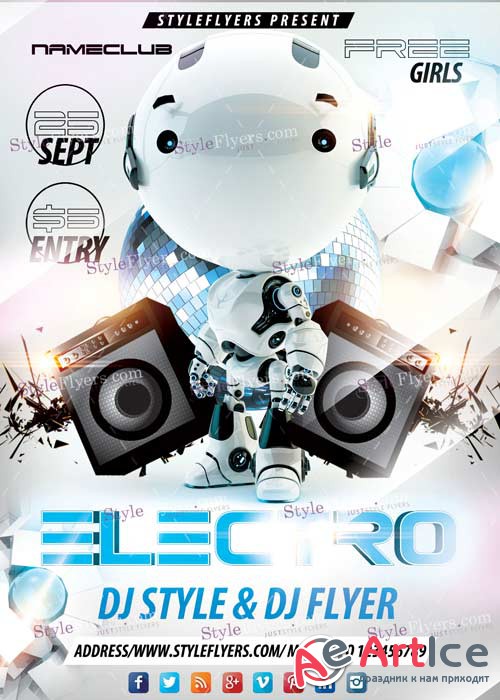 Electro V7 PSD Flyer Template