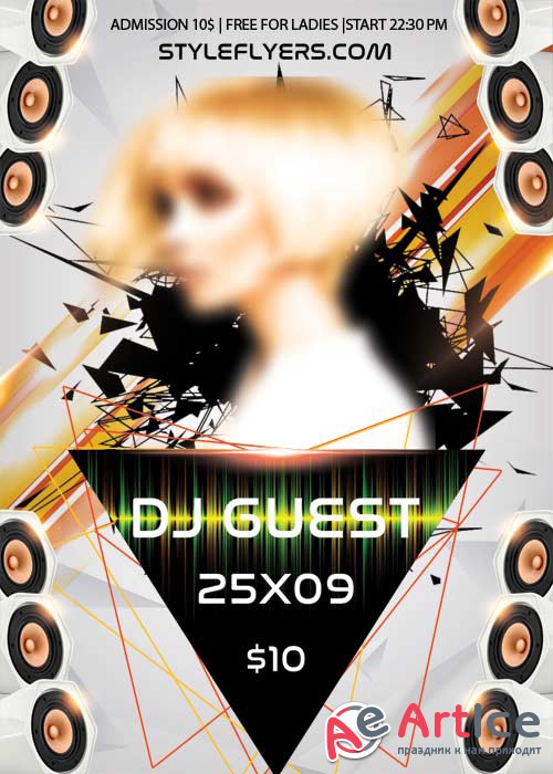 DJ Guest V8 PSD Flyer Template