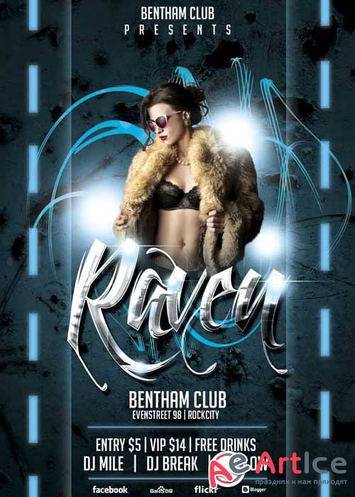 Raven Club V1 Flyer Template