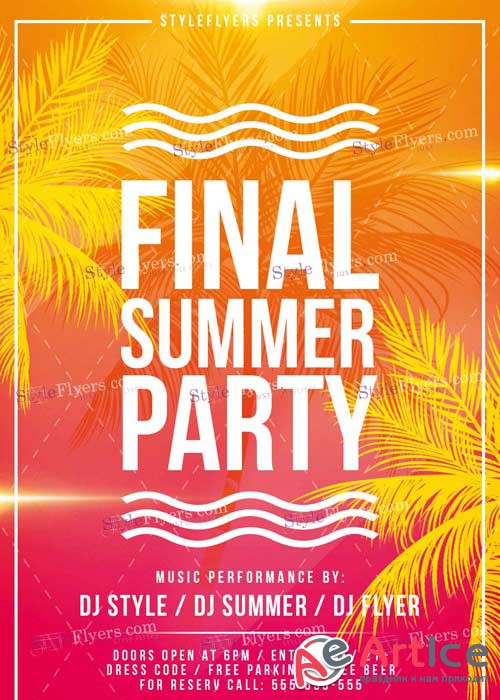 Final Summer V1 PSD Flyer Template